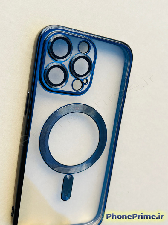 کاور شفاف دور رنگی مگسیفدار آیفون 15 پرومکس با محافظ لنز برند برلیا – کاور شیک و درجه یک