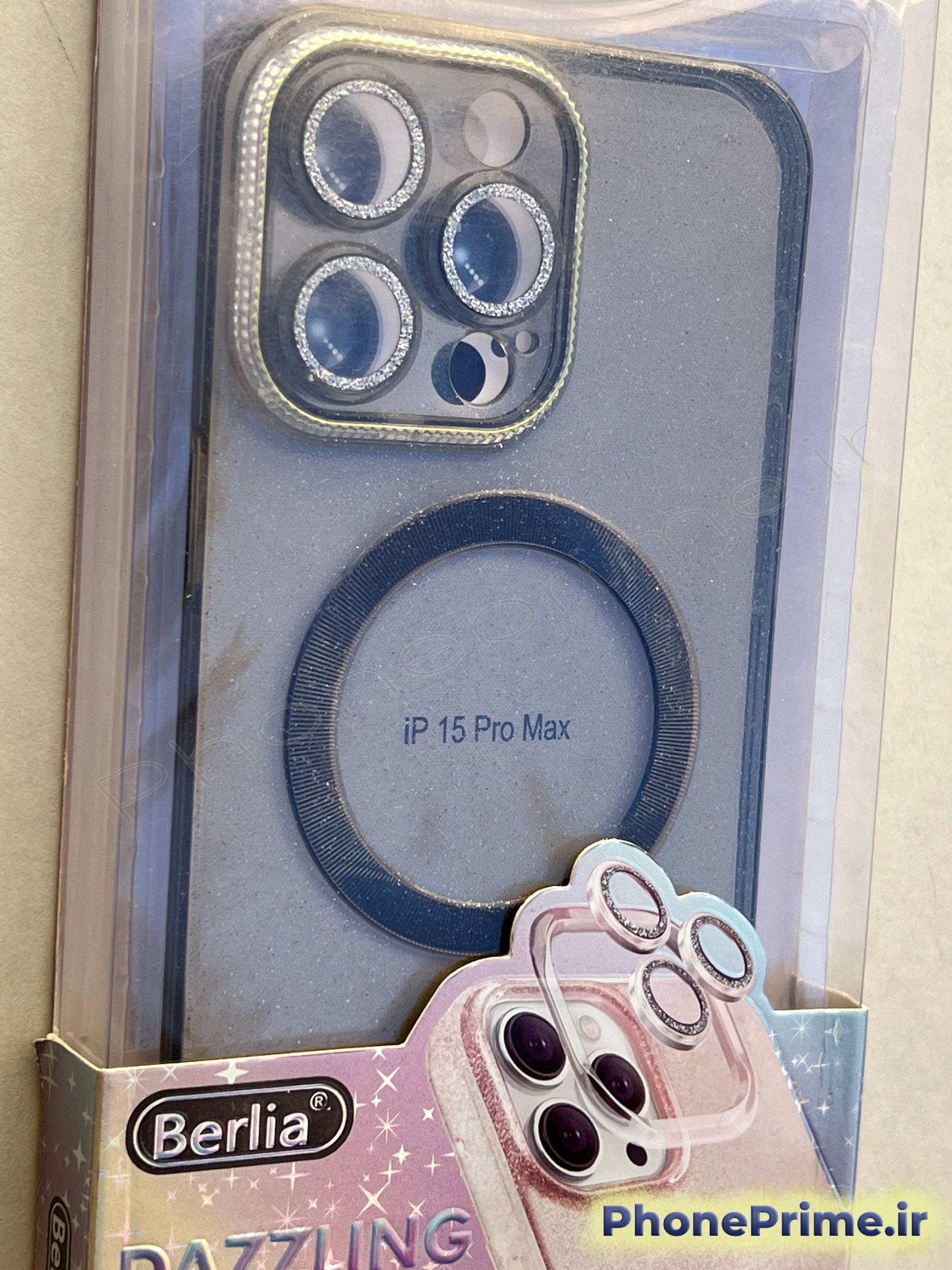 کاور شفاف ژله‌ای دودی شاین مگ‌سیف اورجینال همراه با محافظ لنز شاین – مناسب آیفون 15 پرو مکس | کیفیت پریمیوم