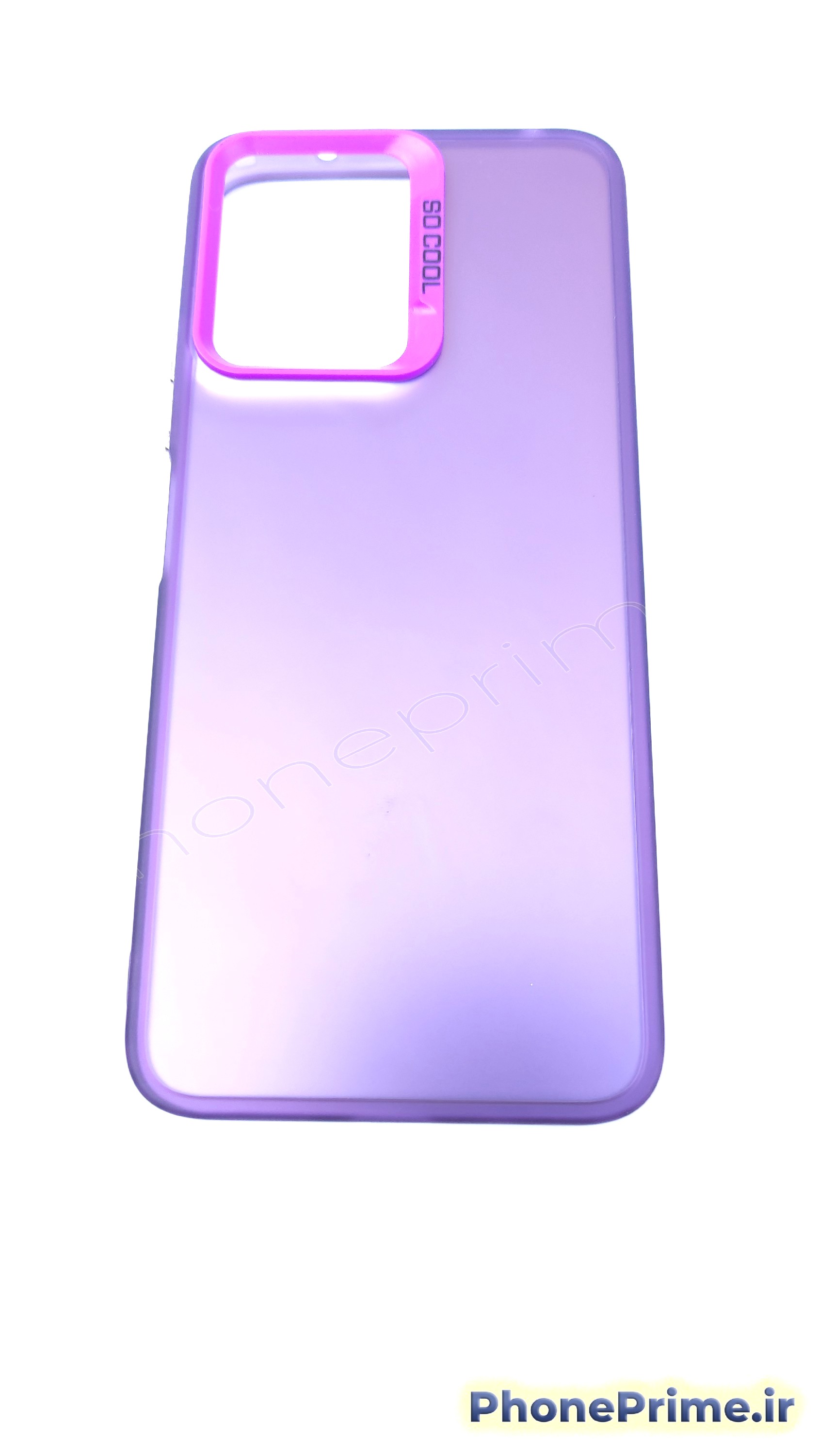 کاور گوشی شیائومی ردمی 12 4g / هلوگرامی بنفش / رنگ ثابت دارای فریم لنز برجسته / کیفیت عالی و مقاوم