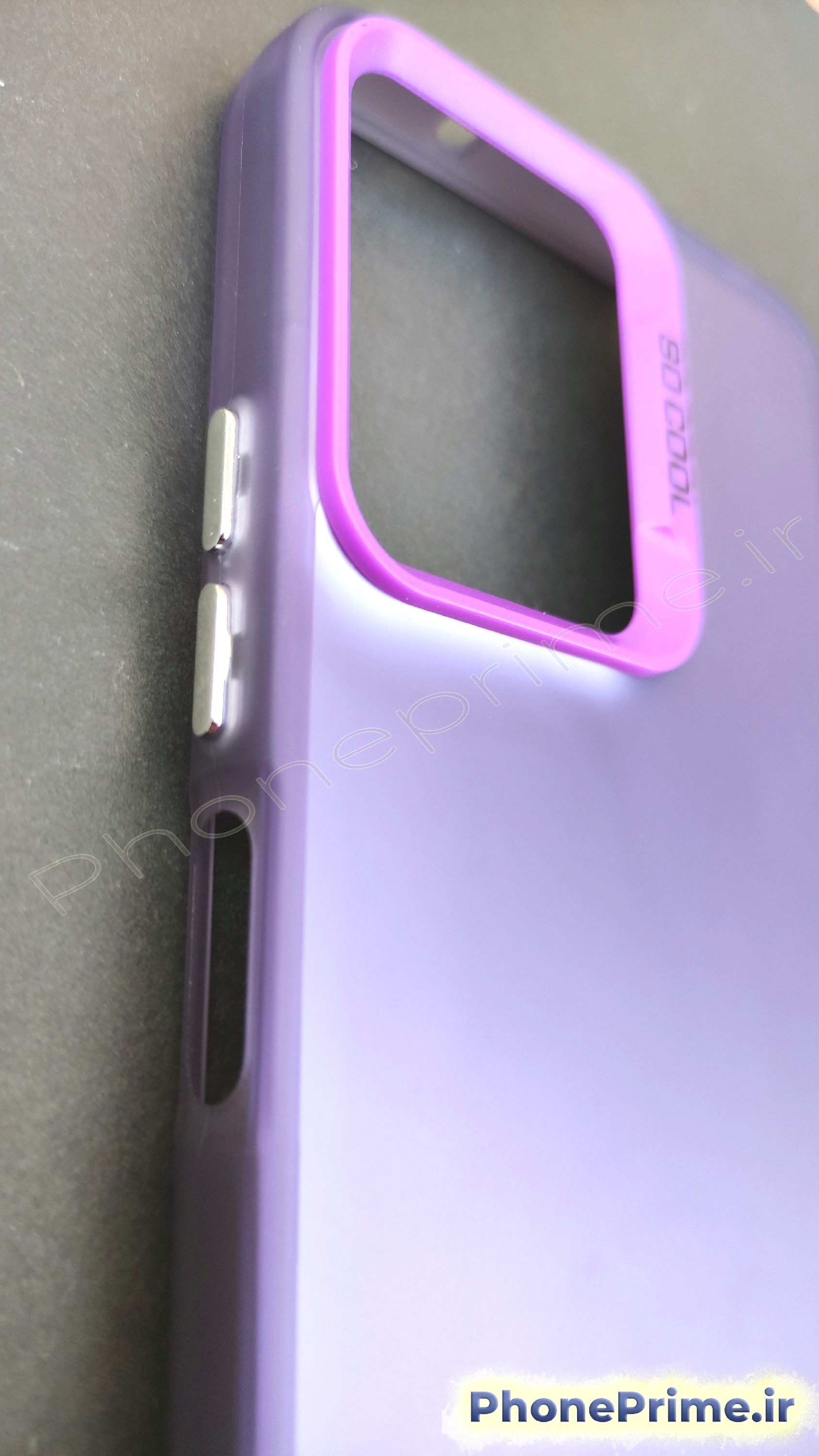 کاور گوشی شیائومی ردمی 12 4g / هلوگرامی بنفش / رنگ ثابت دارای فریم لنز برجسته / کیفیت عالی و مقاوم