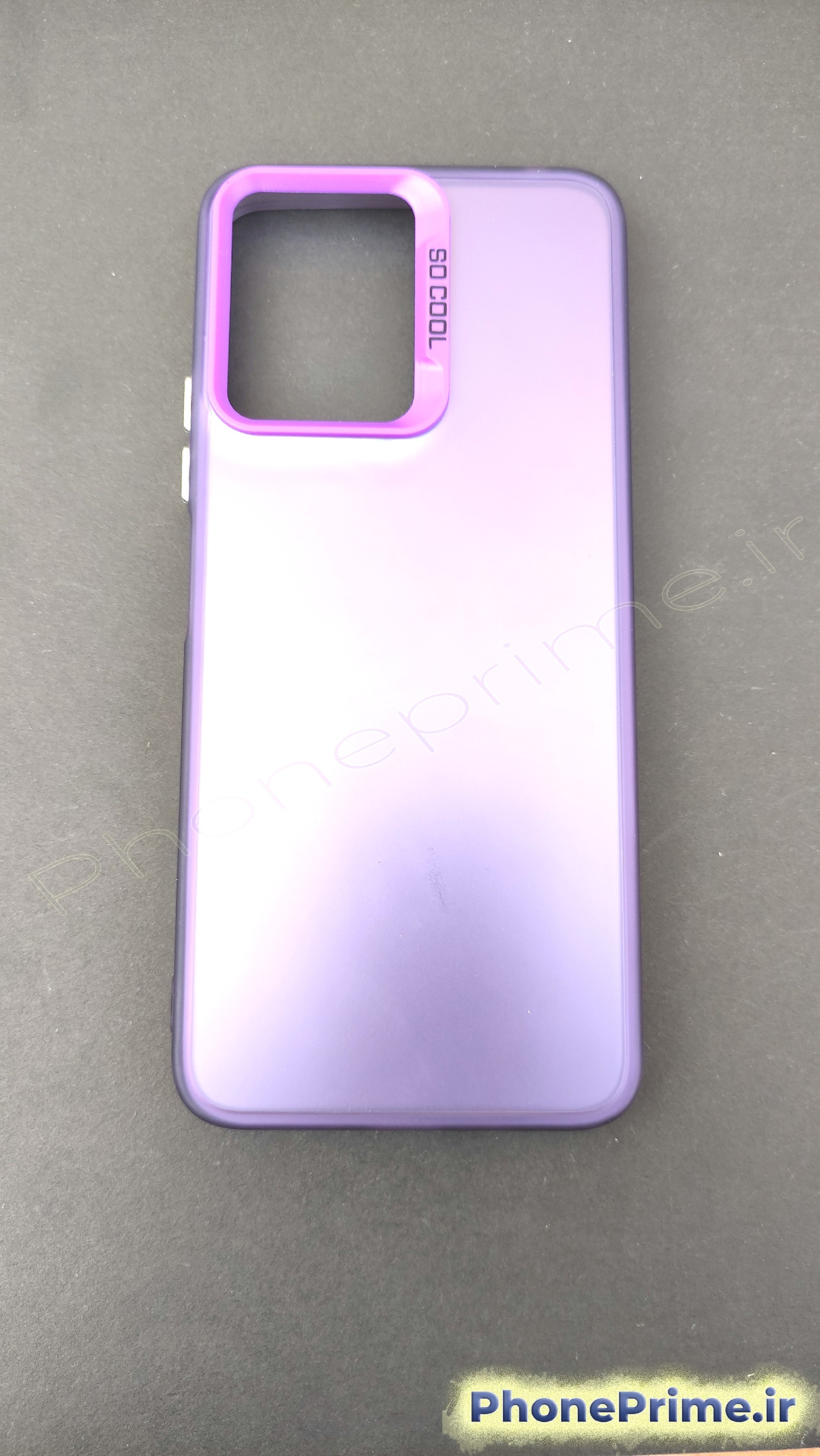 کاور گوشی شیائومی ردمی 12 4g / هلوگرامی بنفش / رنگ ثابت دارای فریم لنز برجسته / کیفیت عالی و مقاوم