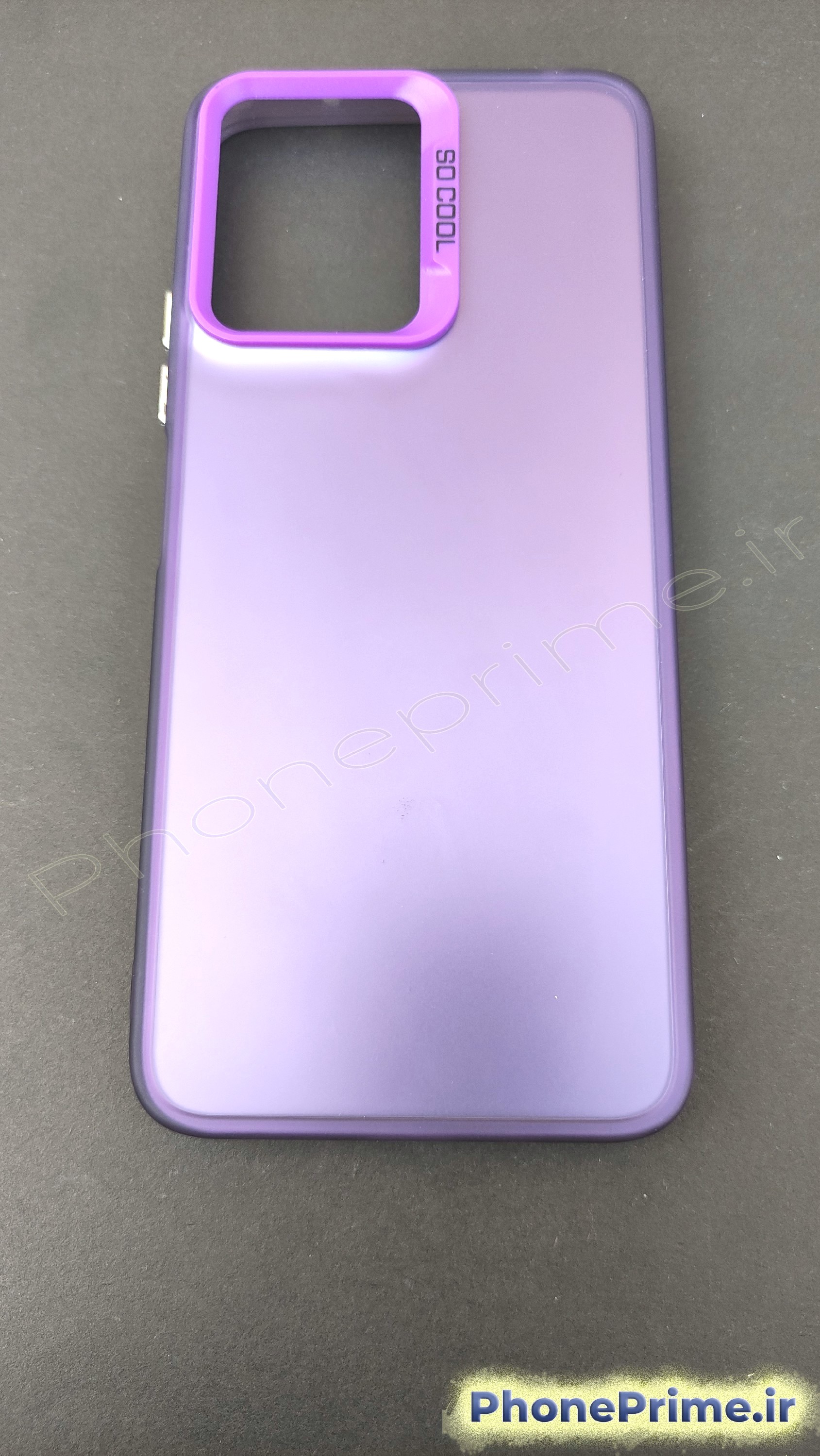 کاور گوشی شیائومی ردمی 12 4g / هلوگرامی بنفش / رنگ ثابت دارای فریم لنز برجسته / کیفیت عالی و مقاوم