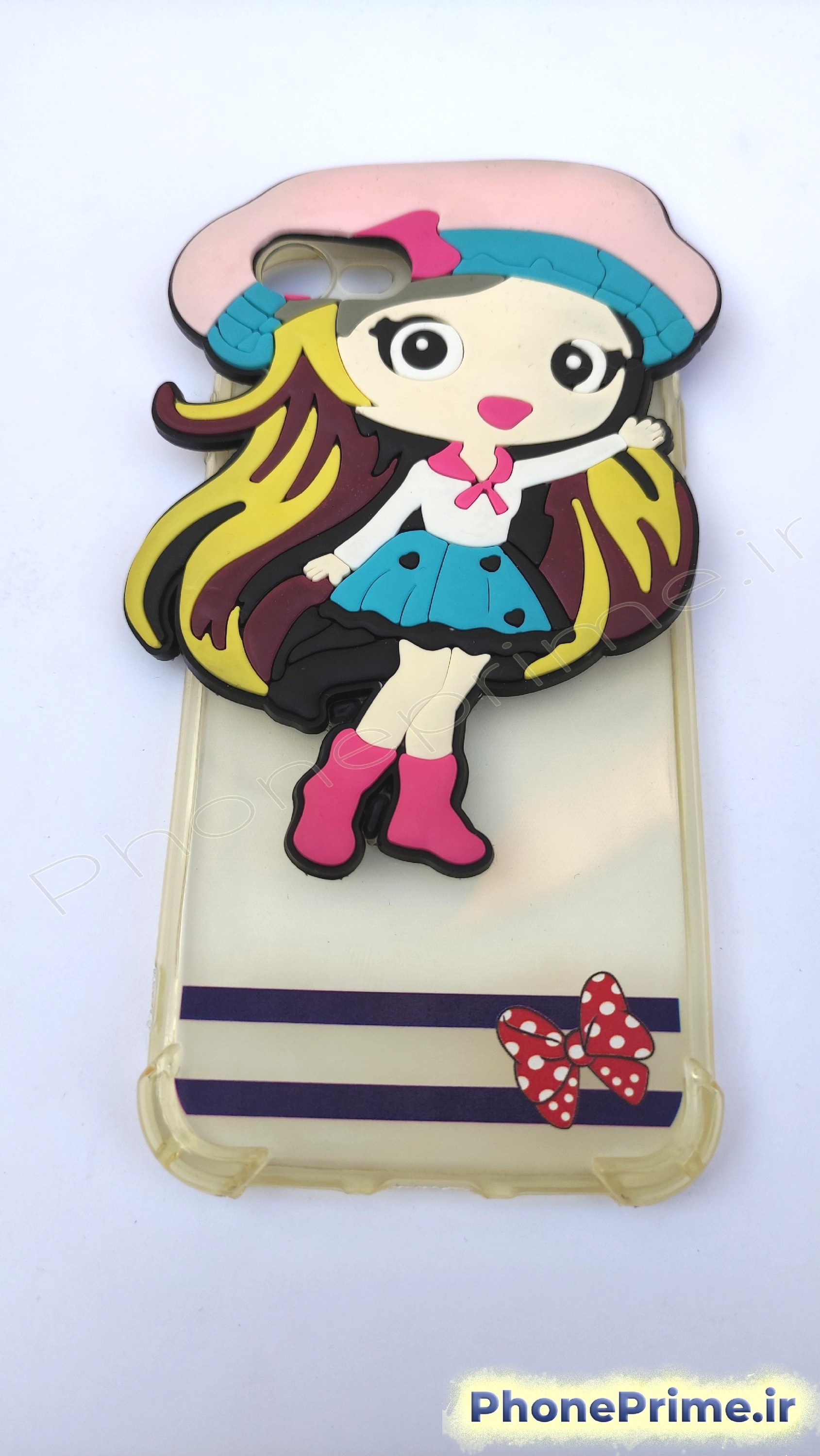 کاور فانتزی دخترانه آیفون 7 / ژله ای با عروسک برجسته