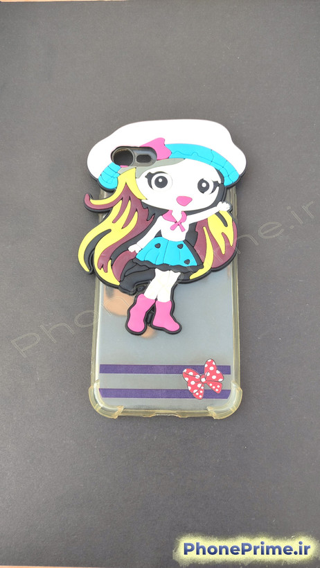 کاور فانتزی دخترانه آیفون 7 / ژله ای با عروسک برجسته