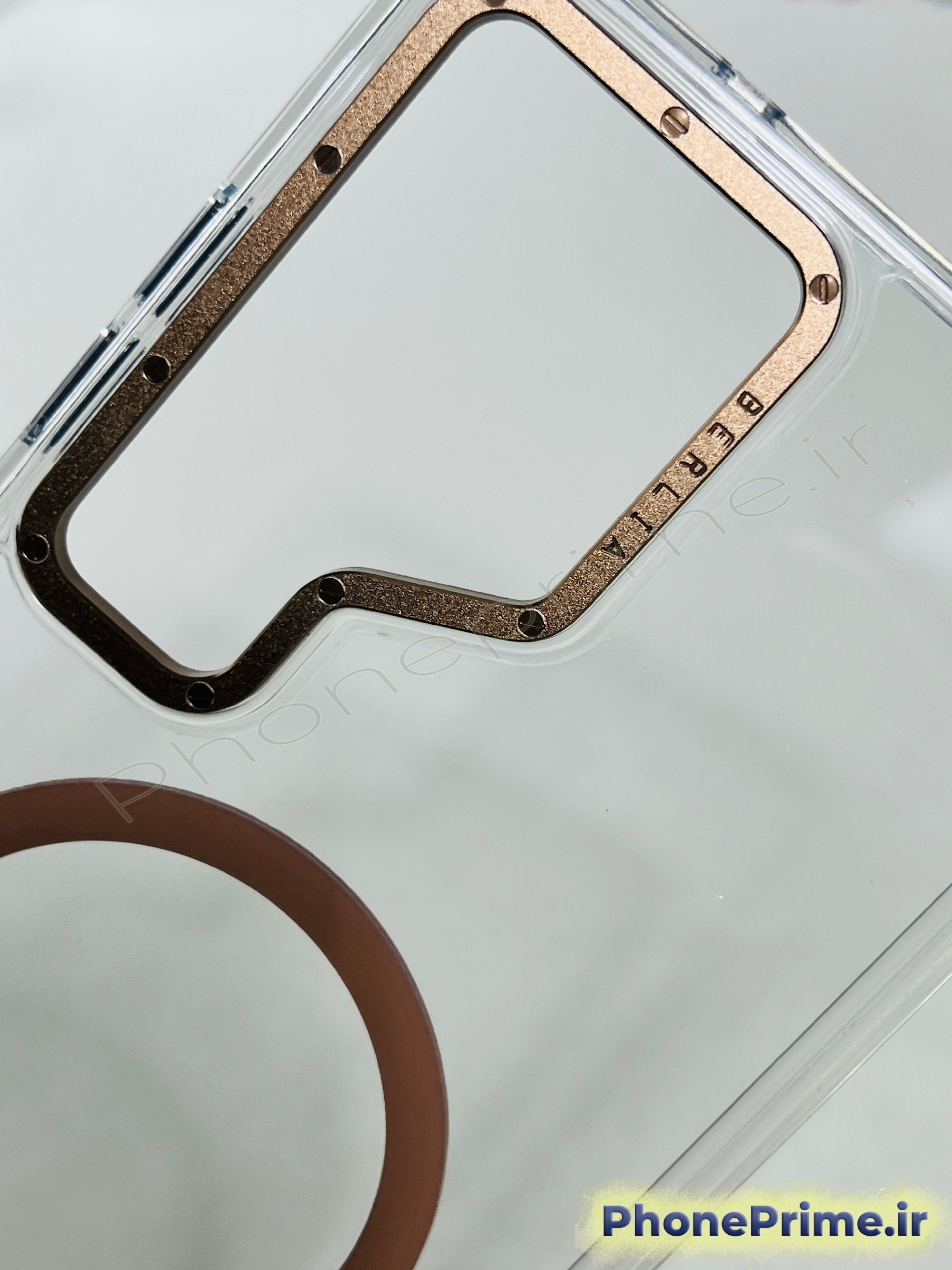 کاور شفاف مگسیف سامسونگ S25 Ultra با فریم تیتانیومی Desert