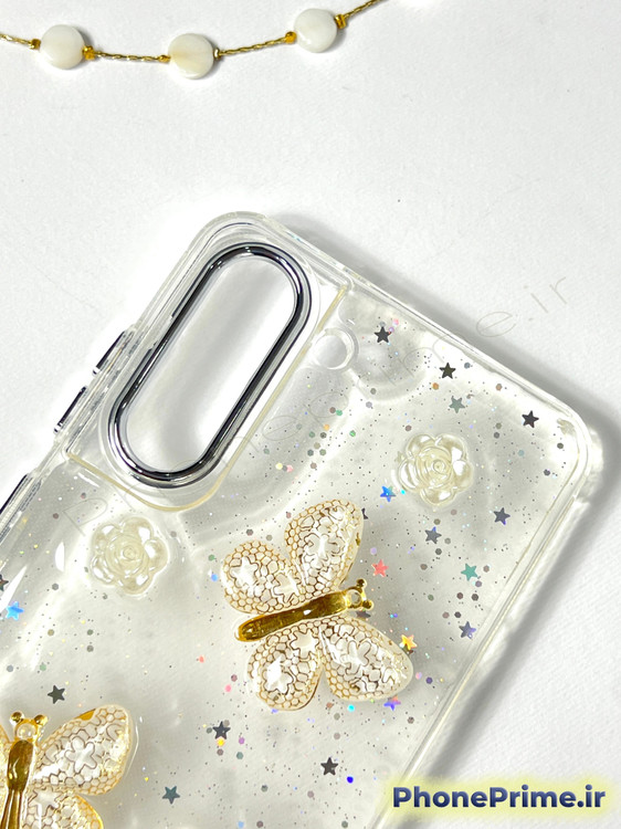 کاور پروانهای شاین اکلیلی 3D سامسونگ A50 /A30s /a50s | قاب شفاف فانتزی با بدنه محکم