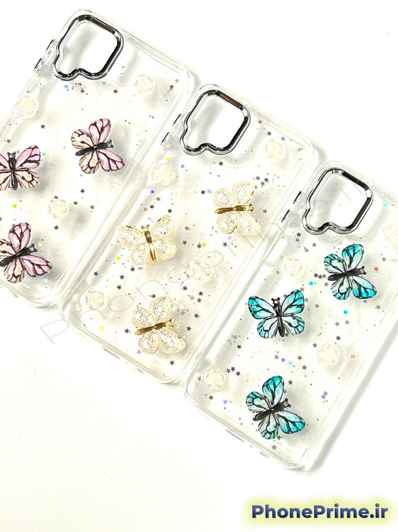 کاور فانتزی شفاف شاین پروانهای 3D سامسونگ Galaxy A12