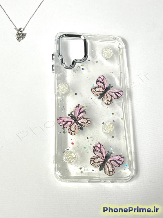 کاور فانتزی شفاف شاین پروانهای 3D سامسونگ Galaxy A12