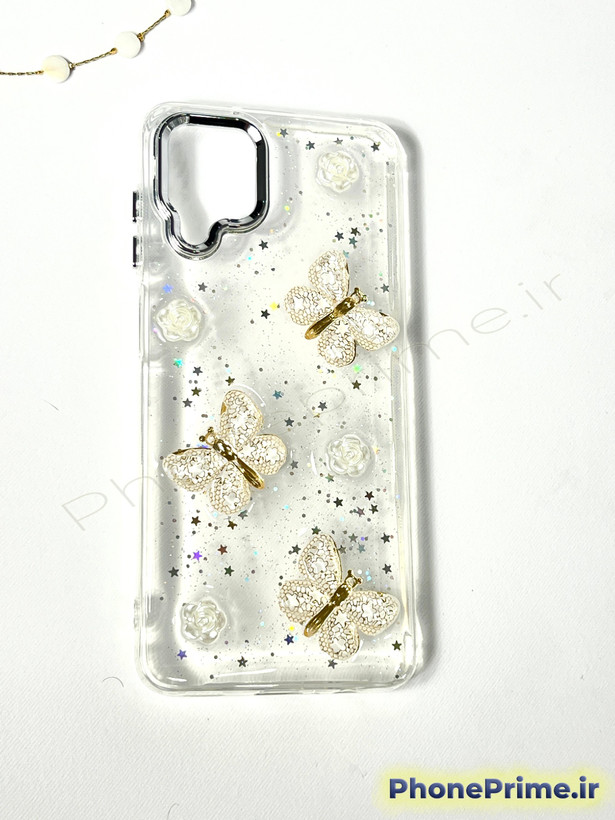 کاور فانتزی شفاف شاین پروانهای 3D سامسونگ Galaxy A12
