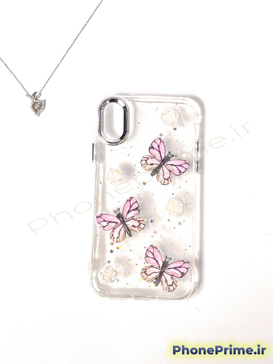 کاور شفاف شاین پروانهای 3D آیفون X و XS