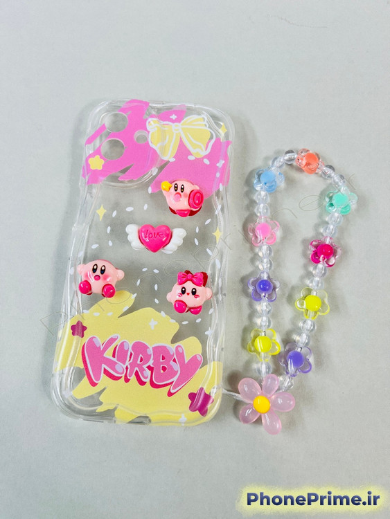 قاب شفاف فانتزی دخترانه Kirby برجسته 3D سامسونگ S24 FE