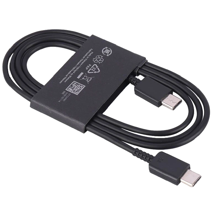 کابل دوسر تایپ سی اصلی سامسونگ مشکی یک متری سر کارتنی فون پرایم