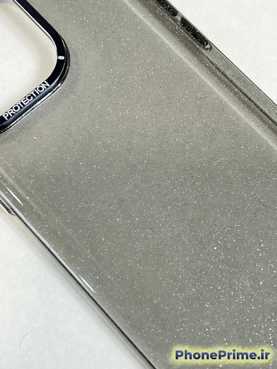 قاب شیشهای شاین دودی آیفون 14 پرومکس iPhone 14 Pro Max با فریم لنز تیتانیومی متالیک