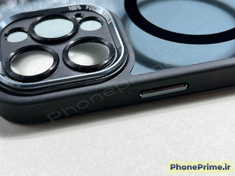 قاب زرهی و ضد ضربه آیفون 14 پرومکس iPhone 14 Pro Max مشکی با بدنه شفاف دودی و محافظ دوربین تخصصی