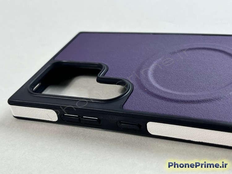 قاب بسیار نازک اسلیم بنفش سامسونگ S24 Ultra با حلقه مگ سیف