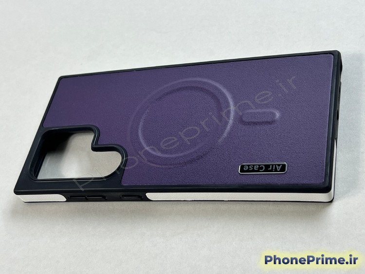 قاب بسیار نازک اسلیم بنفش سامسونگ S24 Ultra با حلقه مگ سیف