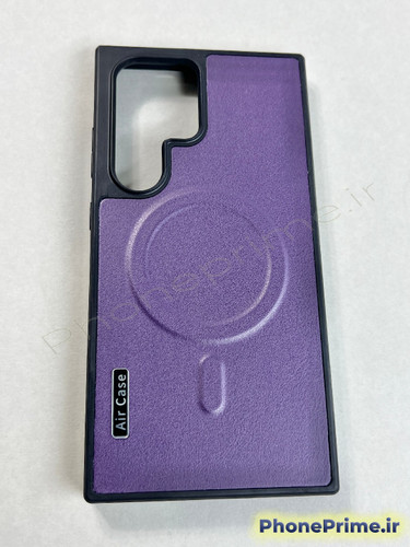قاب بسیار نازک اسلیم بنفش سامسونگ S24 Ultra با حلقه مگ سیف