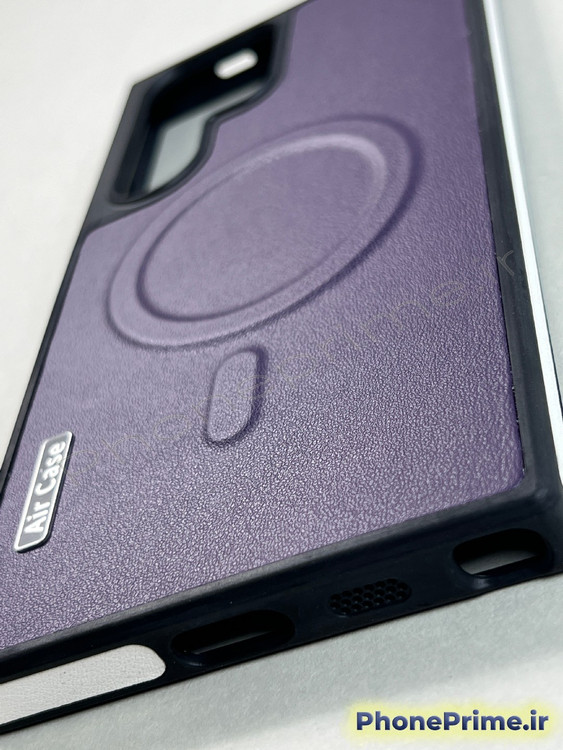 قاب بسیار نازک اسلیم بنفش سامسونگ S24 Ultra با حلقه مگ سیف