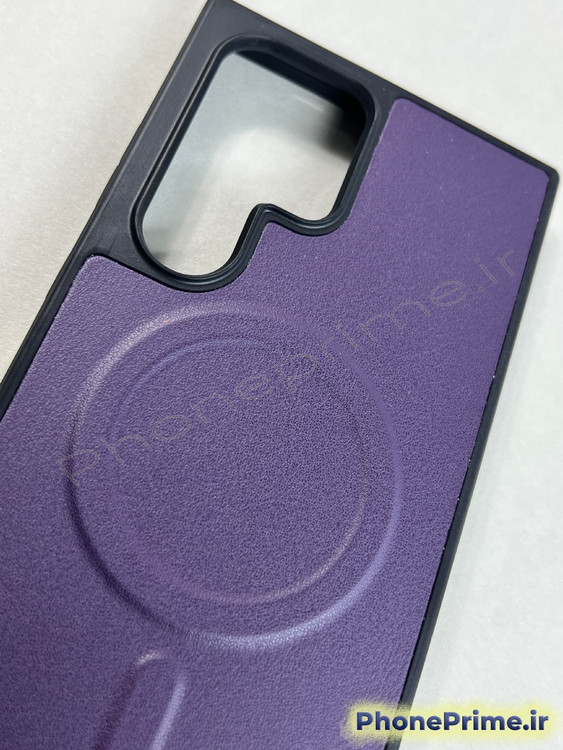قاب بسیار نازک اسلیم بنفش سامسونگ S24 Ultra با حلقه مگ سیف