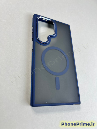 قاب سرمهای تیتانیومی سامسونگ S24 Ultra برند Berlia با استند دوربین و مگ سیف