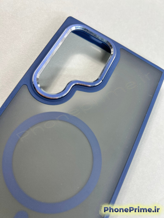 قاب سرمهای تیتانیومی سامسونگ S24 Ultra برند Berlia با استند دوربین و مگ سیف