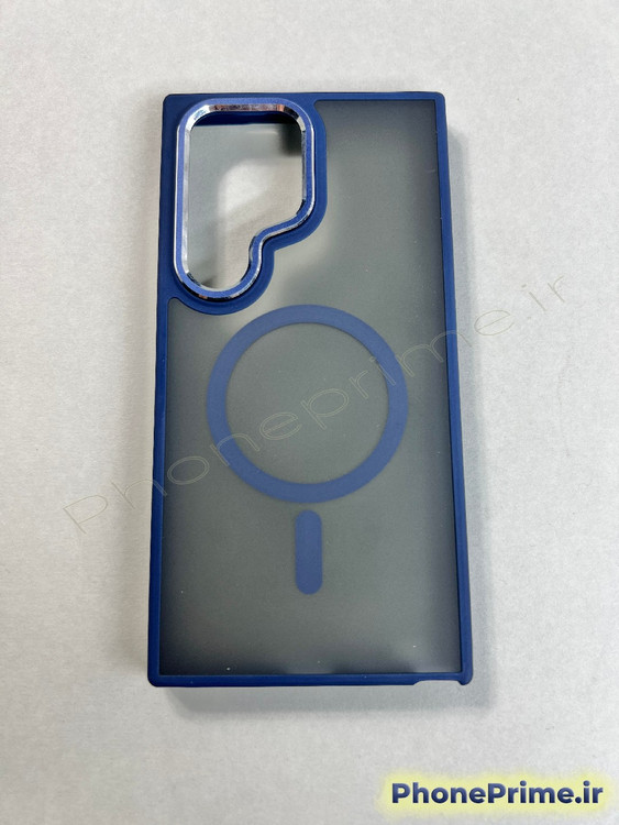 قاب سرمهای تیتانیومی سامسونگ S24 Ultra برند Berlia با استند دوربین و مگ سیف