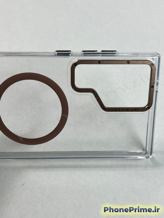 قاب گوشی سامسونگ S24 Ultra برند Berlia شفاف مگ سیف دار رنگ صحرا (نقد و اقساط)