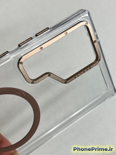 قاب گوشی سامسونگ S24 Ultra برند Berlia شفاف مگ سیف دار رنگ صحرا (نقد و اقساط)