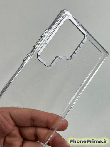 قاب شفاف ساده سامسونگ S24 Ultra برند برلیا با فریم لنز فلزی تیتانیومی