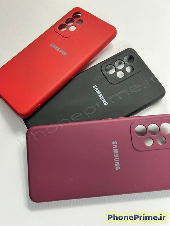 پک سه تایی قاب سیلیکونی سامسونگ A53 رنگ های قرمز، مشکی و زرشکی با تخفیف ۵۰ درصد انبارگردانی