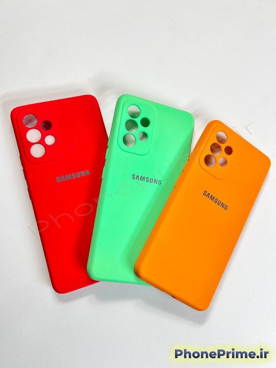 پک سه تایی قاب سیلیکونی سامسونگ A53 رنگ های قرمز، سبز فسفری و نارنجی با تخفیف ۵۰ درصد انبارگردانی
