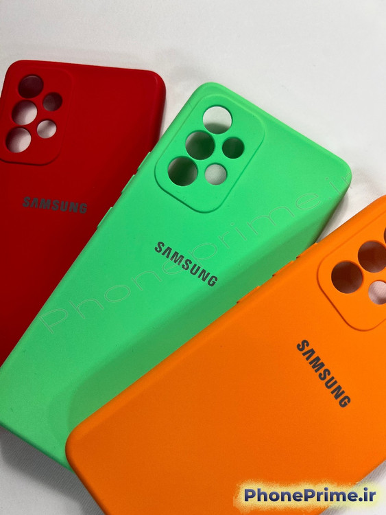 پک سه تایی قاب سیلیکونی سامسونگ A53 رنگ های قرمز، سبز فسفری و نارنجی با تخفیف ۵۰ درصد انبارگردانی