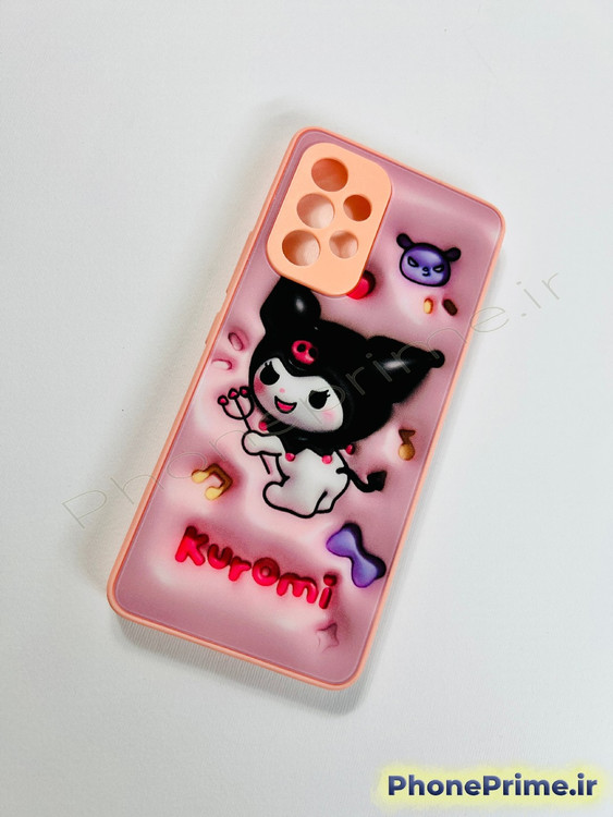 قاب صورتی سامسونگ A53 طرح چاپ ثابت شخصیت کورومی با محافظ لنز دوربین یکپارچه
