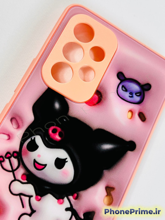 قاب صورتی سامسونگ A53 طرح چاپ ثابت شخصیت کورومی با محافظ لنز دوربین یکپارچه