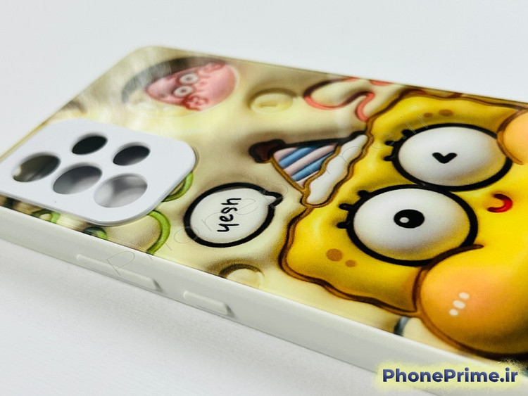 قاب فانتزی سامسونگ A53 با طرح برجسته ۳ بعدی باب اسفنجی شاد و پفکی