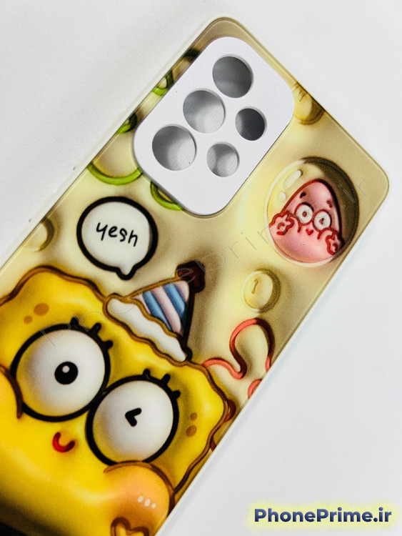 قاب فانتزی سامسونگ A53 با طرح برجسته ۳ بعدی باب اسفنجی شاد و پفکی
