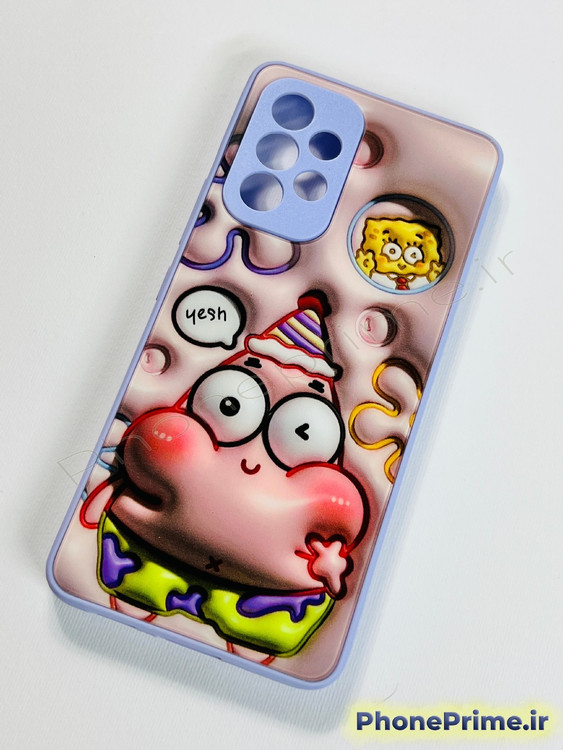 قاب فانتزی سامسونگ A53 با طرح ۳ بعدی پفکی پاتریک ستاره و باب اسفنجی
