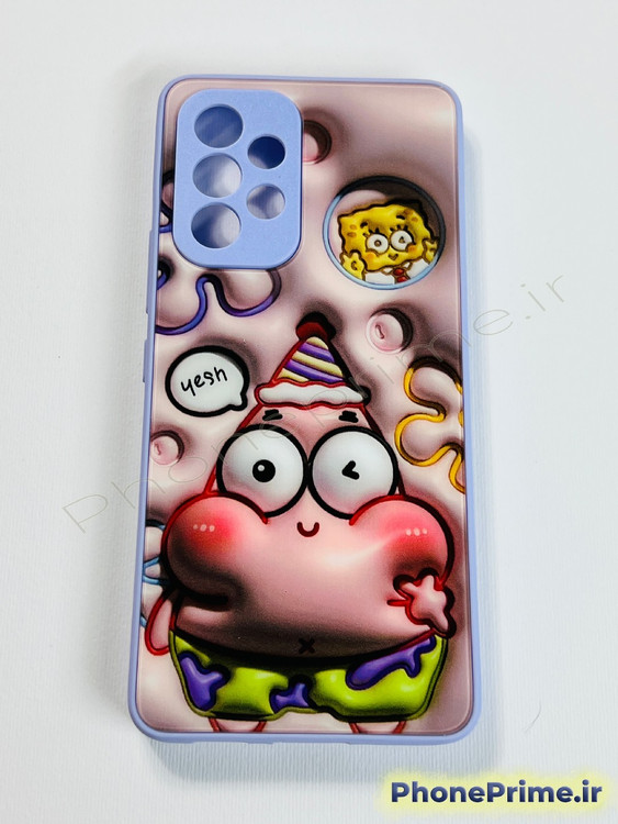 قاب فانتزی سامسونگ A53 با طرح ۳ بعدی پفکی پاتریک ستاره و باب اسفنجی