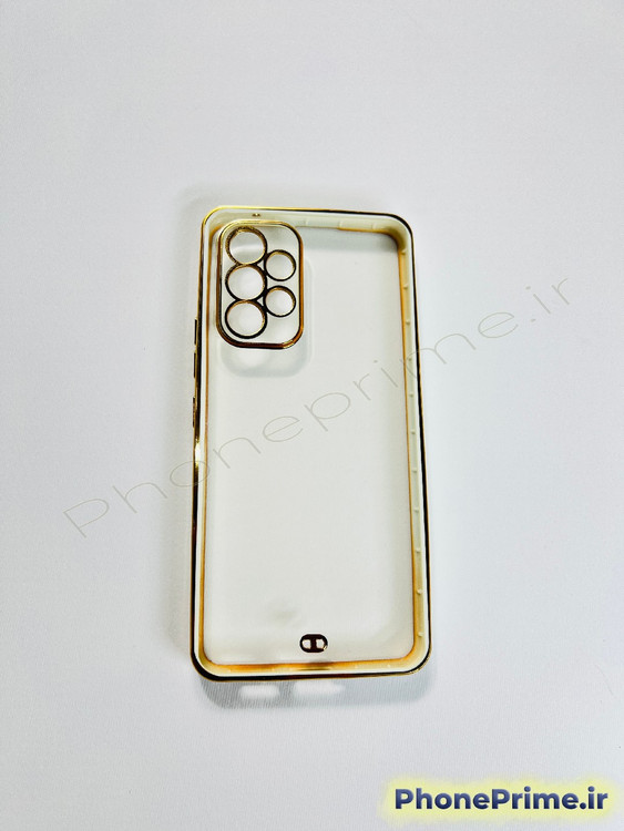 قاب شفاف سامسونگ A53 با حاشیه و دور دوربین طلایی براق متالیک