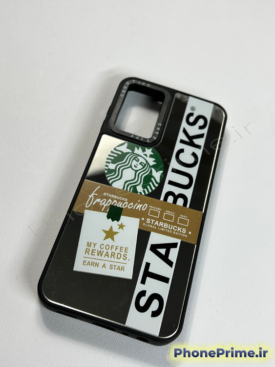 قاب مشکی سامسونگ A53 با طرح لوگوی استارباکس و گرافیک پاپ آرت