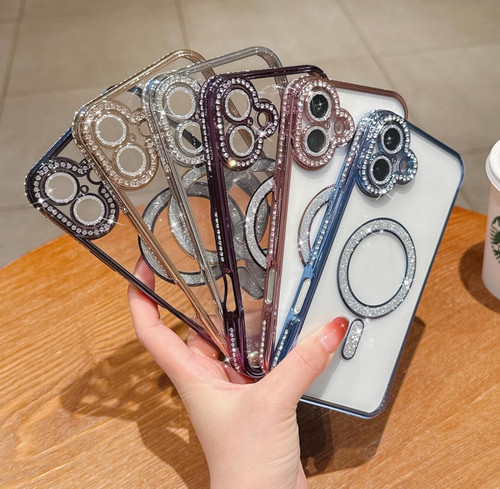 قاب لوکس و جواهرنشان گوشی سامسونگ A07 با فریم براق و محافظ لنز نگیندار اختصاصی