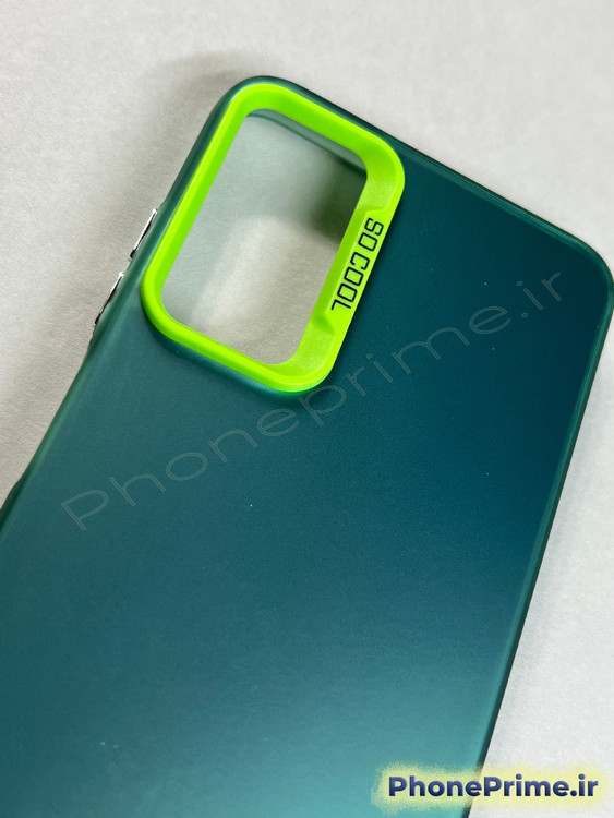 قاب هلوگرامی سبز تیره سامسونگ A05s با محافظ لنز رنگی طرح SO COOL و بدنه مستحکم