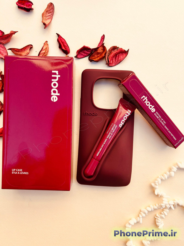 قاب شیائومی Redmi Note 15 مدل Rhode لیپ گلس دار در رنگهای زرشکی صورتی و قهوهای