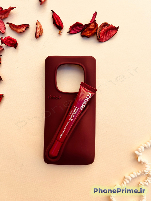 قاب شیائومی Redmi Note 15 مدل Rhode لیپ گلس دار در رنگهای زرشکی صورتی و قهوهای