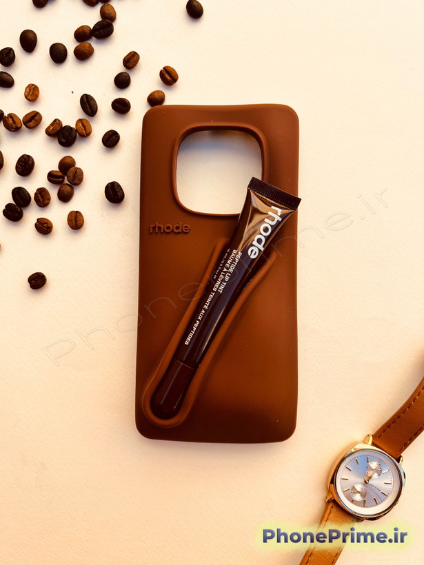 قاب شیائومی Redmi Note 15 مدل Rhode لیپ گلس دار در رنگهای زرشکی صورتی و قهوهای