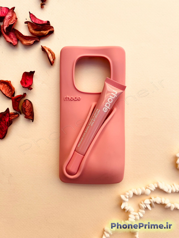 قاب شیائومی Redmi Note 15 مدل Rhode لیپ گلس دار در رنگهای زرشکی صورتی و قهوهای