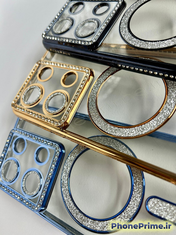 قاب لوکس و نگیندار گوشی شیائومی ردمی نوت 13 پرو 4G با محافظ لنز درخشان و رینگ مگنتی پشت