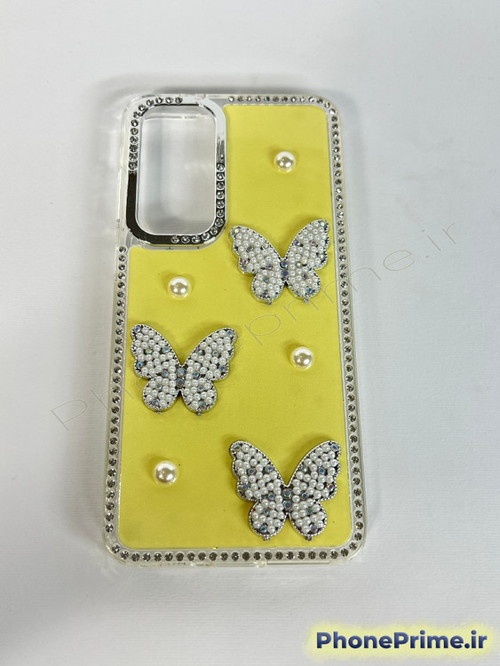 کاور فانتزی سامسونگ گلکسی A07 طرح پروکاور فانتزی سامسونگ گلکسی A07 طرح پروانه سه بعدی و مروارید با بدنه اکلیلی درخشانانه سه بعدی و مروارید با بدنه اکلیلی درخشان