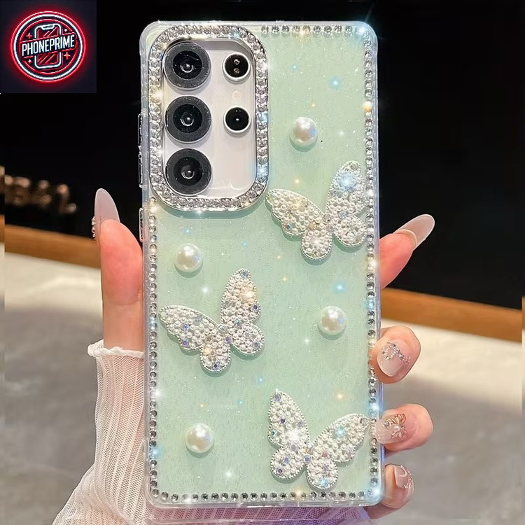 قاب شیائومی Redmi Note 13 4G مرواریدی طرح پروانه