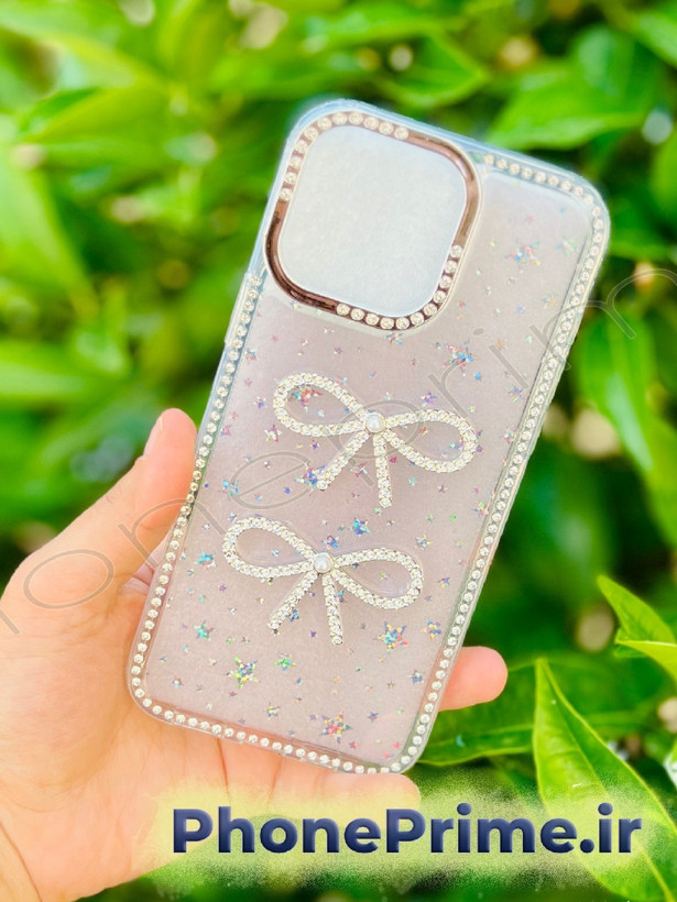 قاب گوشی شیائومی Xiaomi Redmi Note 13 4G مدل Luxury Shine Star طرح پاپیون جواهری شیائومی نوت ۱۳ فور جی
